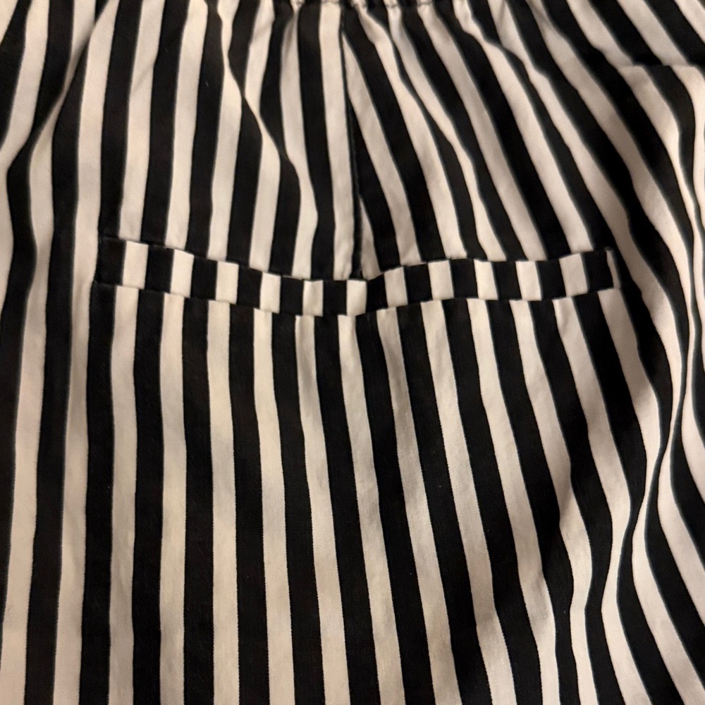 Zara Basic Monochrome Striped Trousers - Picture 8 of 9